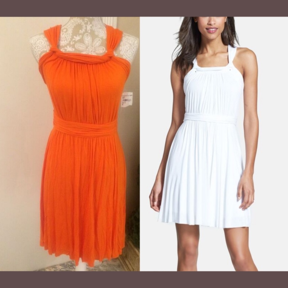 NEW Bailey‎ 44 Durban Cutout Back Jersey Dress in Orange [SZ Small ]